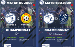 2 matchs au programme du jour