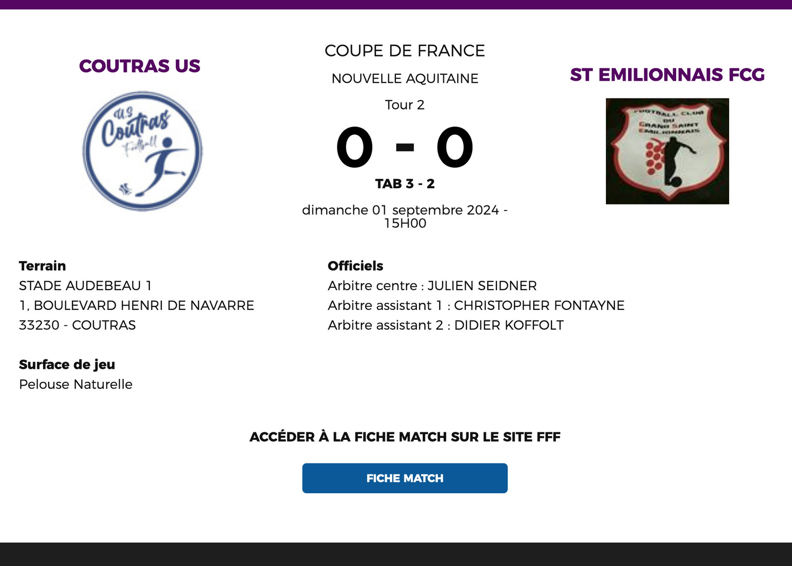 2e tour coupe de France