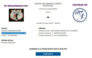 Senior A  ST EMILION - COUTRAS