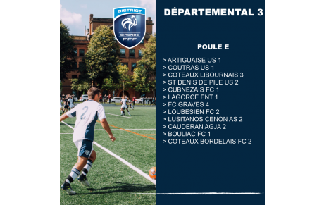 Sénior A  Départemental 3 Poule E