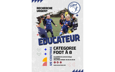 Le club recherche un éducateur pour le Foot à 8