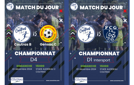 2 matchs au programme du jour