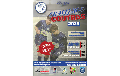 TOURNOI :  Challenge Coutras U14-15 et U16-U17