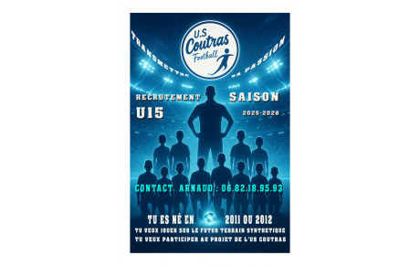 Recrutement U15 saison 2025-2026